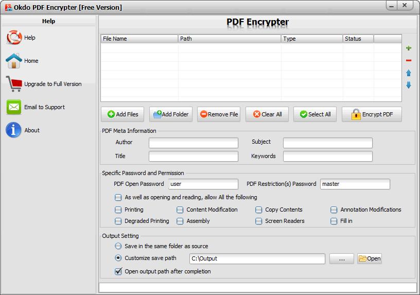 Okdo PDF Encrypter下载,PDF加密,加密工具,PDF工具