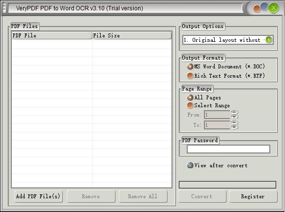 VeryPDF PDF to Word OCR Converter下载,PDF软件,pdf转换器