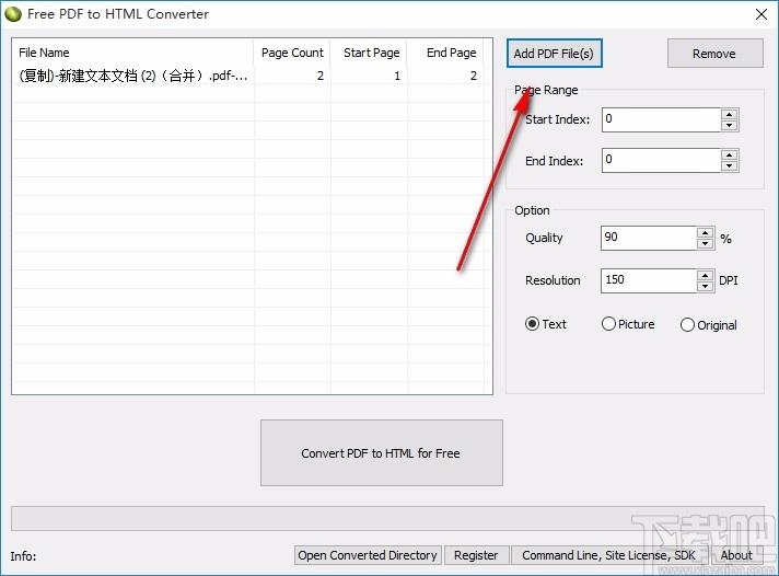 Free PDF to HTML Converter,PDF转HTML,文件转换