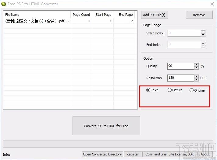 Free PDF to HTML Converter,PDF转HTML,文件转换