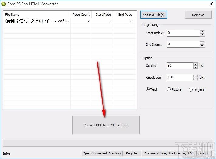 Free PDF to HTML Converter,PDF转HTML,文件转换