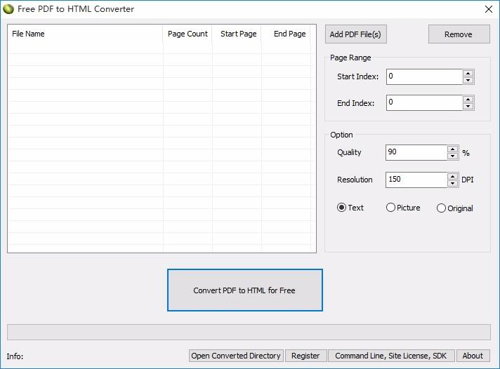 Free PDF to HTML Converter,PDF转HTML,文件转换